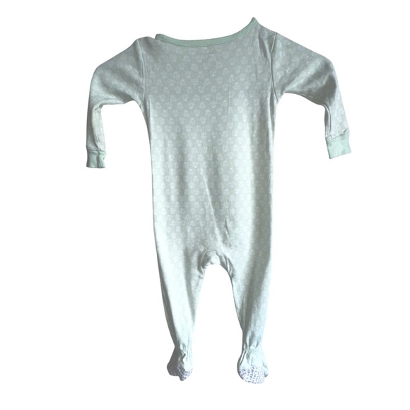 3/$20 CARTER’S 18M Mint Green & White Swan Full Zip Footie - Picture 2 of 4